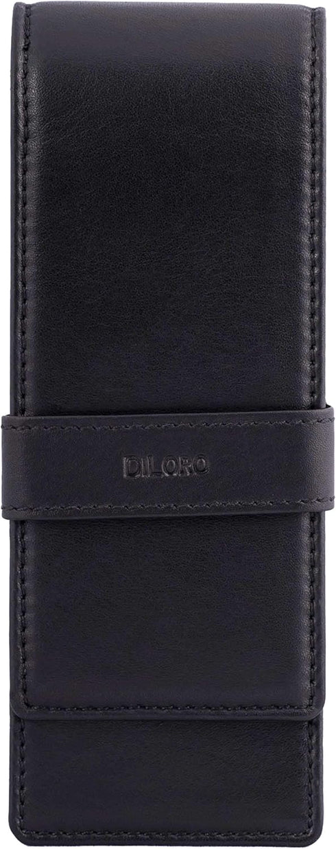 Leather Triple Pen Case Pencil Pouch Holder for Three Fountain Ballpoint Rollerball Pens and Pencils
