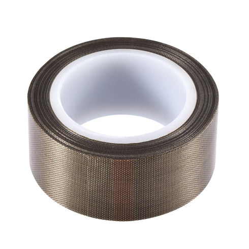 uxcell Heat Resistant Tape, High Temperature PTFE Film Adhesive Tape, 25mm Width 10m 33ft Length, Brown