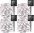 YEGUO 4 Pack White Solar Fairy Lights, Each 33ft 100 LED Christmas