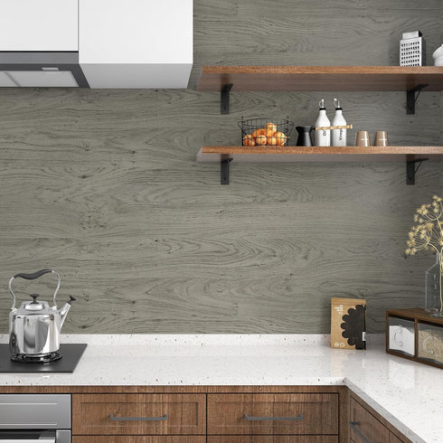 WESTICK Wood Grain Contact Paper, Removable Peel and Stick Wallpaper for Cabinets, Countertops, Bathroom Walls 15.75" x