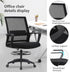Ergonomic Drafting Chair, Tall Office Chair with Flip-up Armrests, Breathable Mesh High Desk Chair with Lumbar Support