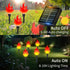 ALENEY 6.2Ft 10 Christmas Light Solar Lights Outdoor, Cute Flame Light String with Stake, Waterproof LED Garden Decor