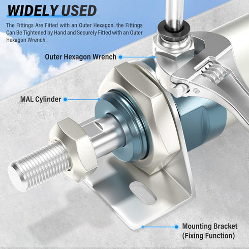 TAILONZ PNEUMATIC Male Straight 10mm Tube OD x 1/8 Inch NPT Thread Push to Connect Fittings (Pack of 10)