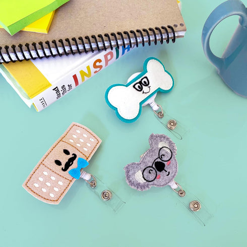 Nurse Badge Reel Retractable – Felt Badge Holder for Nurses, Students & Teachers – Cute Alligator Clip (Anatomical