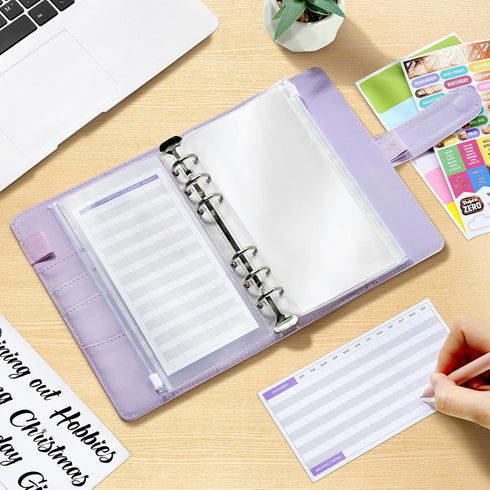 Sooez Budget Binder with Money Saving Challenge, Money Saving Binder with Cash Envelopes, Expense Sheets, Challenge