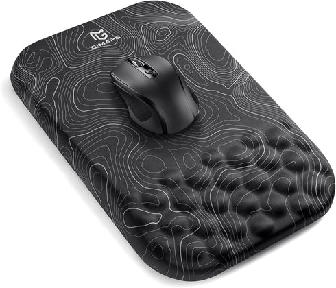 Gimars Upgrade Ergonomic Mouse Pad Wrist Rest with Memory Foam Massage Bump, Nonslip PU Base, Enlarge 30% Larger for