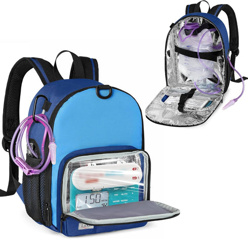 LUXJA Feeding Tube Backpack Fits 500ml Bag and Enteral Feeding Pump (Compatible