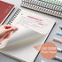 EMSHOI A4 Spiral Notebook, College Ruled, 300 Pages/150 Easy Tear Perforated Sheets, 3-Hole Punched, 100gsm Thick
