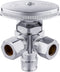 EFIELD Multi-Turn Dual Outlet Angle Stop Valve, 1/2" Expansion PEX-A Pipe Inlet x (3/8 inch x 3/8 inch) Compression
