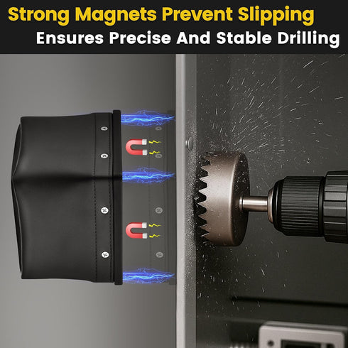 Enhon Magnetic Metal Shavings Catcher, Dirt Bag Electrical Drilling Catcher Bag, Non Conductive Magnetic Metal Drill