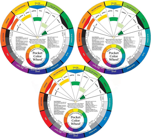 Small Color Mixing Guide Color Wheel (Pack of 3)