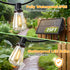 ST38 Bulbs, (25FT) Solar String Lights Outdoor Waterproof with Remote & Timer, LED Shatterproof USB & Solar Powered