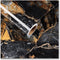 CRE8TIVE Glossy Slate Gold Marble Contact Paper, Peel and Stick Waterproof Vinyl for Kitchen Countertops, 12"x80"