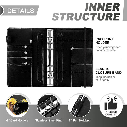 Onlyesh Budget Binder, 28Pcs with Zipper Envelopes, Cash Organizer for Budgeting, Sunblack