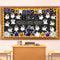 Halloween Ghost Bulletin Board Cutouts, Pumpkin Castle BOO Ghost Patterned Spider Web DIY Photo Borders