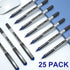 Shuttle Art 25 Pack RollerBall Pens, Blue Fine Point 0.5mm Liquid Ink Pens for Writing, Journaling, School Office