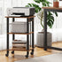 TUTOTAK 3 PS02BB001 Tier Printer Stand, Rolling Printer Cart with Power Outlets and USB Ports, Mobile Printer Table