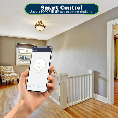 3-Way, TGWF15S, TOPGREENER Smart Wi-Fi Switch, Control Lighting from Anywhere, in-Wall, Single Pole or No Hub Required
