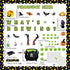 Pasimy Halloween Bulletin Board Decorations Set, Classroom Decor with Spider Bat Ghost Pumpkin Cutouts for School