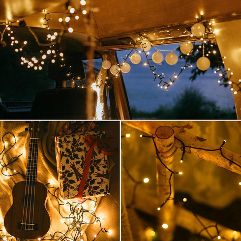 200 LED Solar String Lights for Outside, 82FT Waterproof Solar Powered String Lights with 8 Lighting Modes for Garden