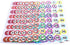 Number Labels Stickers - 1 Inch Round 1-40 Polka Dot 520 Pcs Colorful Labels for Office and Classroom