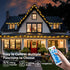 200LEDs Charging,39FT Larger Tube Solar Rope Lights Waterproof,Rechargeable Battery,Dual Outdoor String