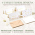 WarmPress Creative 100 Pack 4x6 300GSM Set Thank You Cards with Envelopes Bulk - Gold Foil Floral Blank Notes
