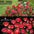 10 2 Pack Solar Garden Lights, Solar Outdoor Lights with More Realistic Rose Waterproof Solar Powered Flowers