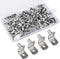 Veiwonat 50 Pcs Shelf Pegs Pins1/4 Inch Upgraded Diameter L-Shaped Perforated Nickel Plated