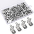 Veiwonat 50 Pcs Shelf Pegs Pins1/4 Inch Upgraded Diameter L-Shaped Perforated Nickel Plated