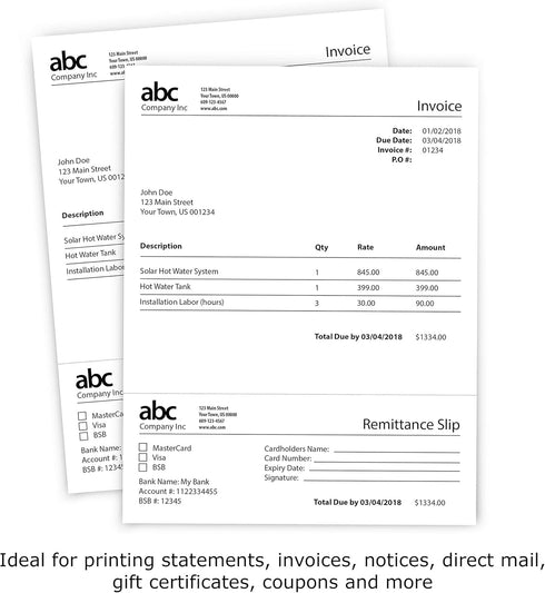 PrintWorks Professional 3" Perforated Paper, 500 Sheets, 24 lb, White (04168)
