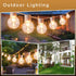 34ft with100 Bulbs Afirst White Outdoor String Lights LED Waterproof Patio Lights for Garden Backyard Holiday