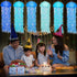 Lonfliness 12 Set LED Jelly Fish Paper Lanterns with Lights Blue Hanging Jellyfish Party Decoration Under The Sea Light