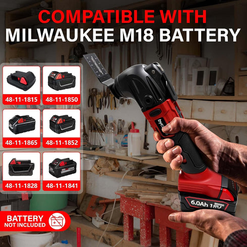 18V 6 8,500-21,000 23PCS Oscillating Multi Tools for Milwaukee Battery, Cordless Multitool with Variable Speed RPM