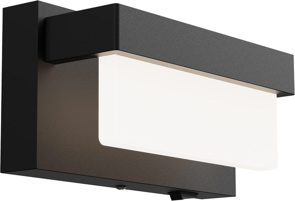 Wall Sconce Black Wall Light with On/Off Switch 8 inch LED Wall