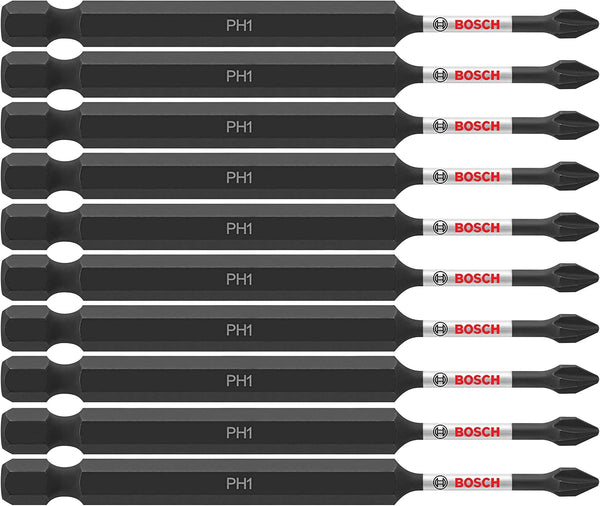 BOSCH ITPH135B 10-Pack 3-1/2 In. Phillips #1 Impact Tough Screwdriving Bits