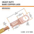 SELTERM 25pcs 6 AWG 5/16" Stud Battery Lugs, Heavy Duty Copper Wire Ring Terminals, UL Bare Copper Connectors