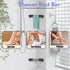 LIWEIKE Shower Foot Rest for Shaving Legs Non-Slip Scrub Corner Shower Footrest Bar Sturdy Stainless Steel Bathroom