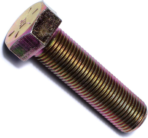 Grade 8 Fine Hex Cap Screws, 9/16-18 x 2, Piece-4, Yellow