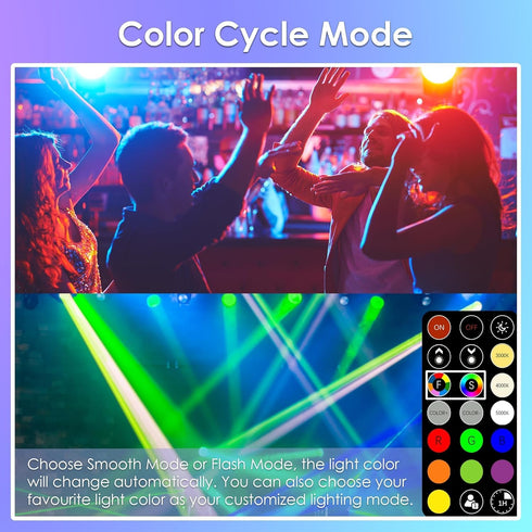 Bulb A19 E26 Dimmable Bulbs 8W 60W 30 2700K-6000K, Bulbs 4-Pack FTL Color Changing Light with Remote Control, RGB LED