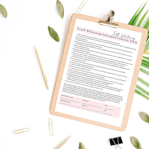 Boutique Marketing LLC 75 Pack 8.5x11 inch 25 25 25 Teeth Whitening Consent Form, Intake Form, Aftercare Form | | Paper