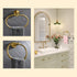 Suyar Brushed Gold Towel Ring - SUS304 Stainless Steel Towel Holder, Wall Mounted Hand Towel Rack for Bathroom