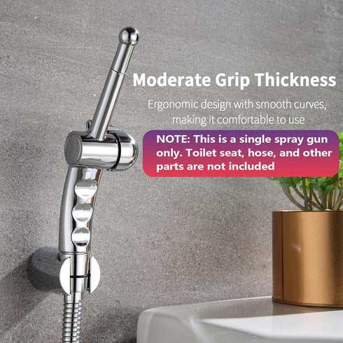 7 BARROCK Hand Held Bidet Sprayer for Toilet Shattaf Sprayer Replacement, Holes Handheld Jet Spraying Ergonomic Handle