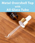 JUVITUS 2 oz / 60 ml Amber Glass Boston Round Bottles - 24 Pack with Gold Metal and Glass Dropper
