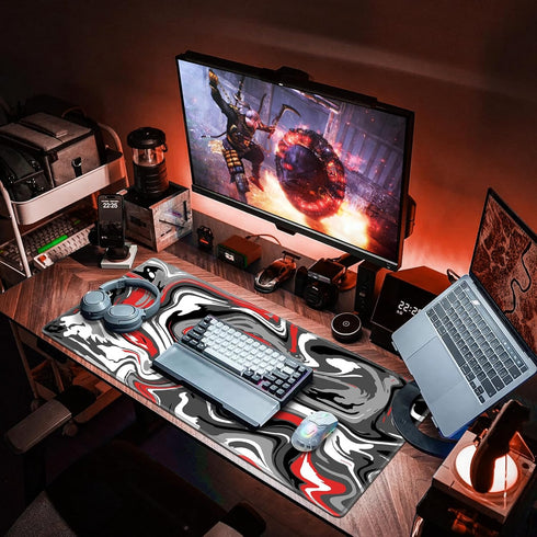 Gaming Mouse Pad, Canjoy Fluid Pattern, 31.5x15.10inch Large Extended Computer Mouse Mat for Gaming