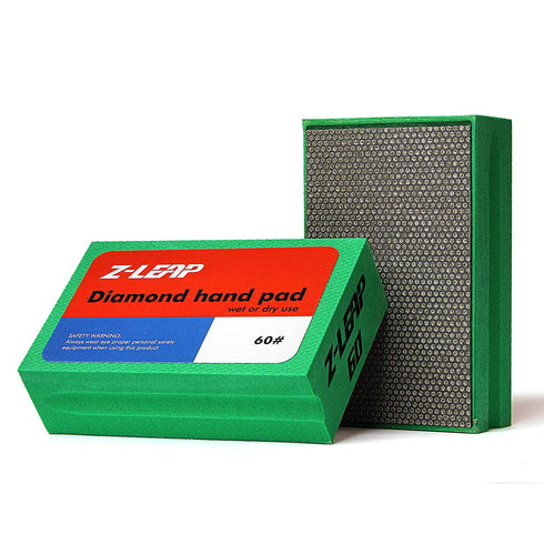 Electroplated Diamond Hand Polishing Pads for Glass, Granite, Marble, Concrete, 60 Grit