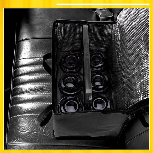 6 Reusable Cup Drink Carrier with Handle and Insulated Bag for Hot and Cold Drink/Food, Foldable Plastic Cup Holder