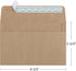 Eupako A9 Envelopes Sefl Seal 100 Pack, Brown Invitation Envelopes for Photos, Invitations, Announcements, Wedding, Baby Shower, 5-3/4 x 8-3/4 Inches by Eupako