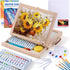 Wooden Tabletop Art Easel Set for Painting, 54 Pieces Starter Acrylic Paint