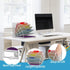 SUPEASY Fan Shaped Desk File Organizer, White, 6 Compartments for Filing Paper, Desk Accessories, School, Office